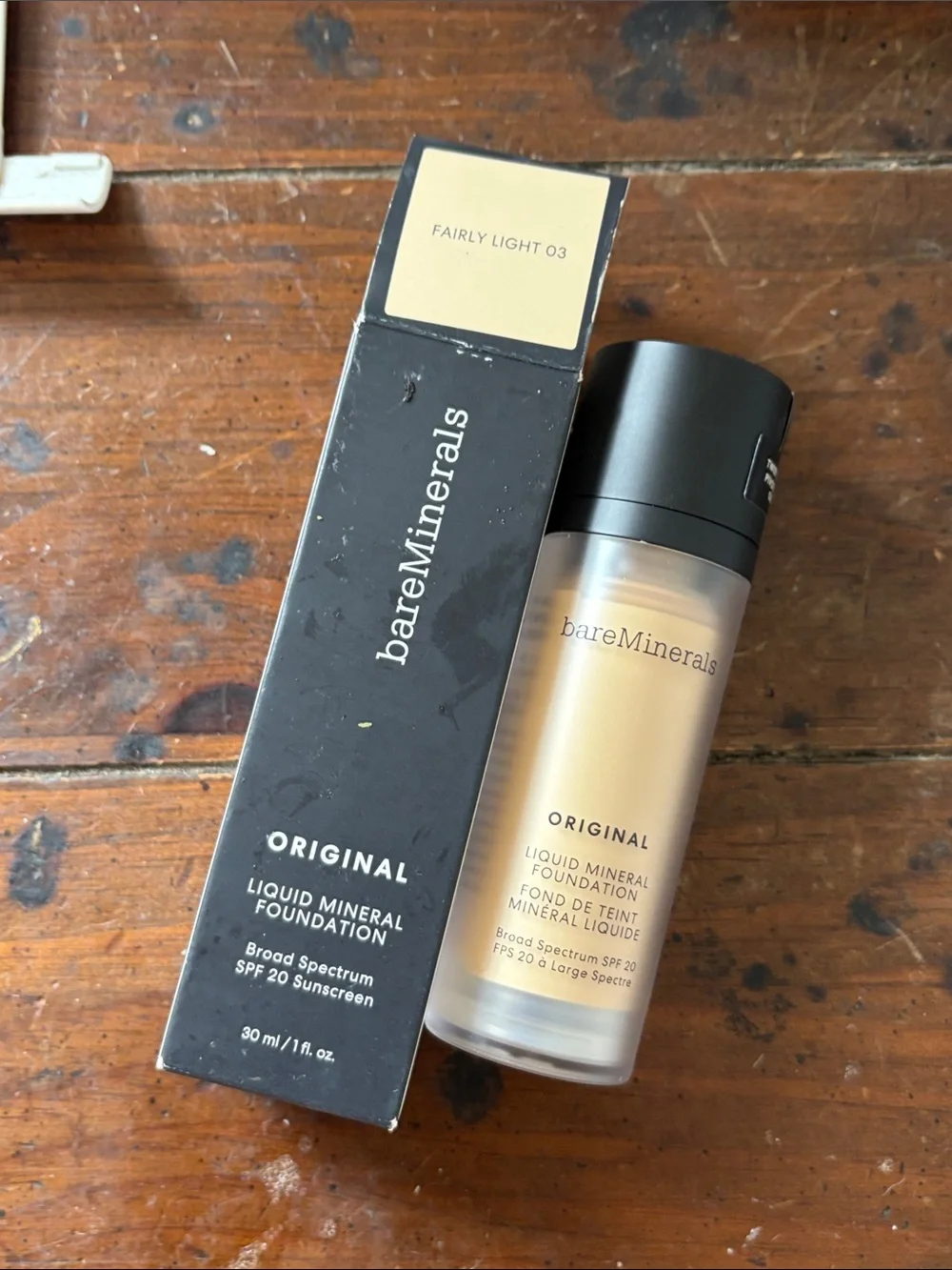 💕💋Bareminerals Original Liquid Mineral Foundation fairly Light 03